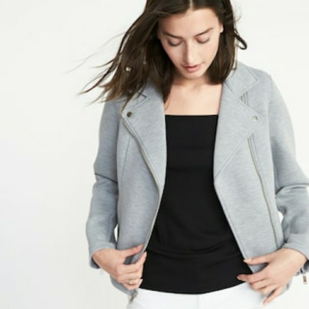Old Navy Scuba Knit Moto Jacket